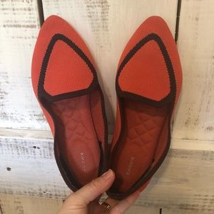 Birdies Blackbird Knit Flats Washable Loafers in Coral Reef